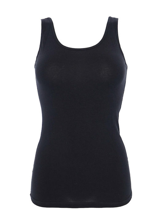 Cotonella GD009 Women's Sleeveless Cotton T-Shirt Black