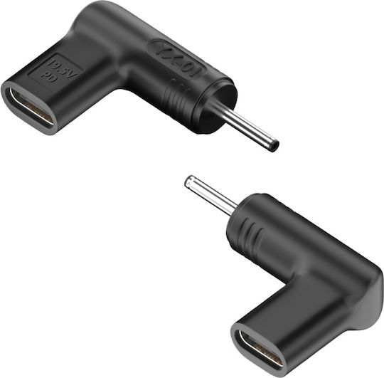 Powertech Charger Plug USB-C to Samsung 3x1.1mm Black YX-01
