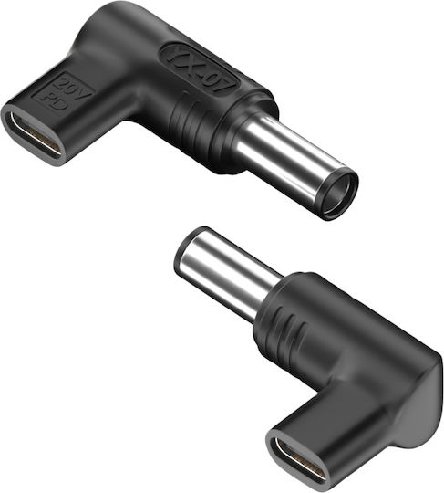 Powertech Powertech Verschiedene Laptop-Teile Ladegerät Stecker USB-C auf HP 7,4x5mm Schwarz YX-07