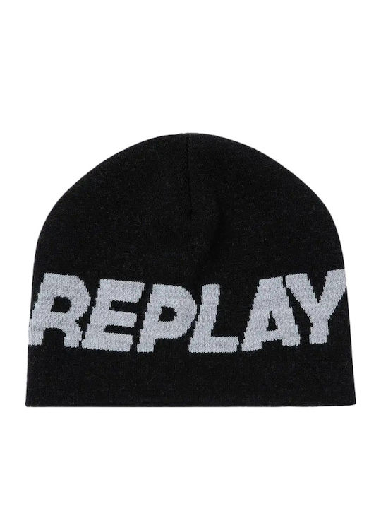 Beanie Unisex Σκούφος Πλεκτός σε Μαύρο χρώμα