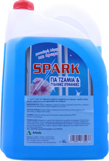 Spark Επαγγελματικό Καθαριστικό Υγρό Τζαμιών Μπλε 4lt