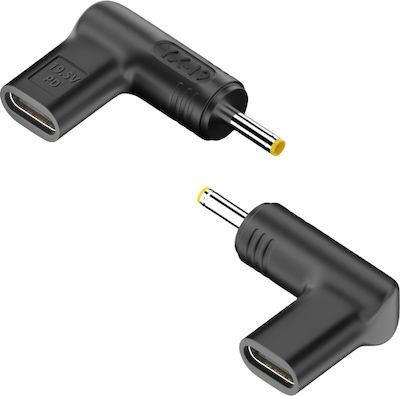 Powertech Charger Plug USB-C to Asus 2.5x0.7mm, black