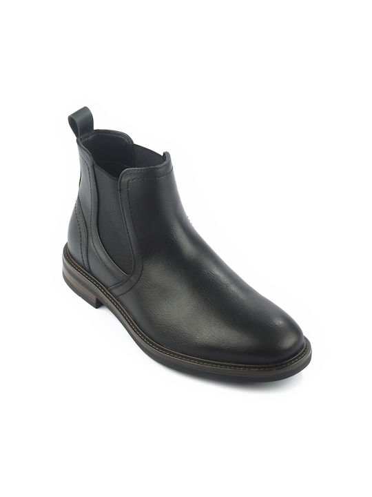 Fshoes Men's Chelsea Ankle Boots Black