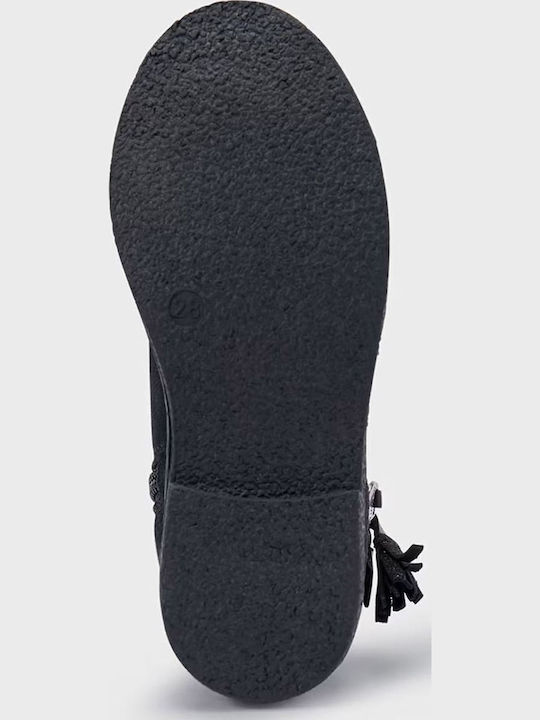 Ghete Copii din Suede cu Fermuar Negre