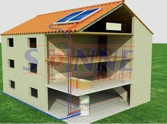 Sonne Τ Sistem de încălzire a apei cu circulație forțată 300lt/5.7m² Sticlă cu două Schimbătoare pentru pompe de căldură Energie Triplă