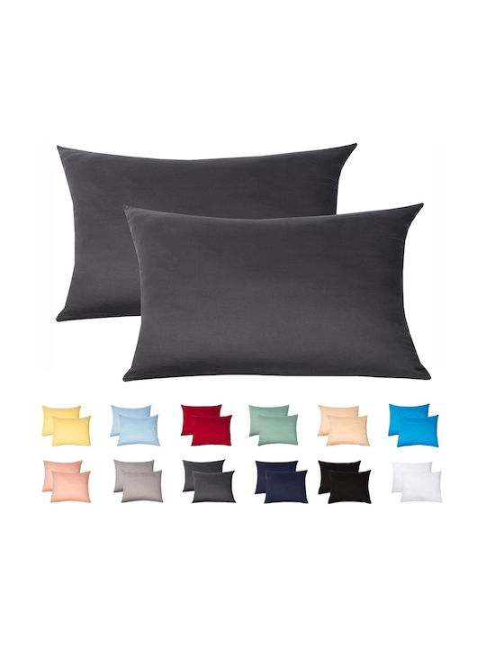 Livessa Față de pernă Dhlf din 100% Bumbac Anthracite - Anthracite 2buc 30x50cm.