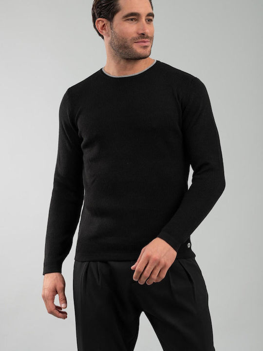 Vittorio Artist Vittorio Men's Long Sleeve Sweater BLACK