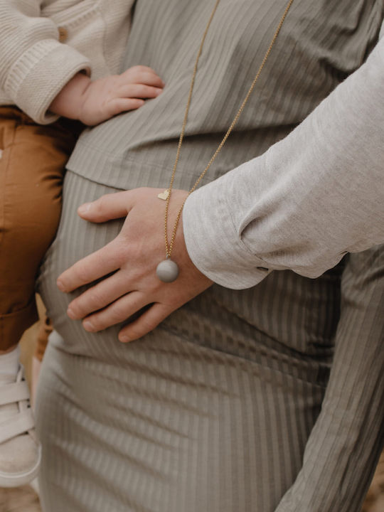 Proud Mama Κολιέ Εγκυμοσύνης από Επιχρυσωμένο Ατσάλι
