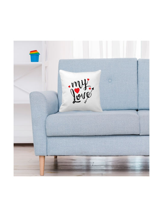VOUR Μαξιλάρι Καναπέ My Love Λευκό 40x40εκ.