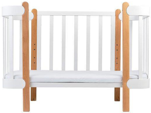 IngVart Convertible Crib Nika White With Wheels