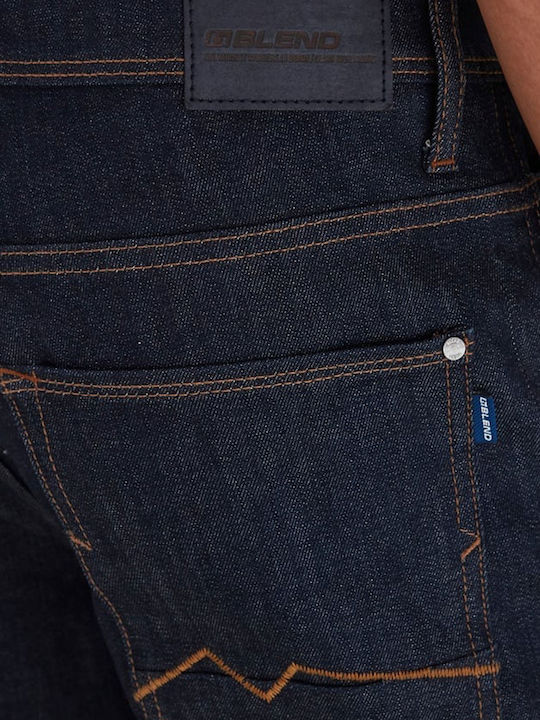 Men's Jeans Pants Elastic with Regular Straight Fit Blue