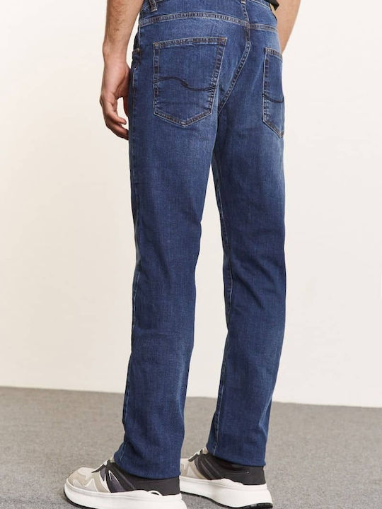 Pantaloni Jeans pentru Bărbați cu Croială Regular D.K Blue Denim