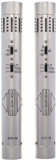 Sontronics STC 1S Condenser (Small Diaphragm) Microphone XLR Shock Mounted for Vocals in Silver Color