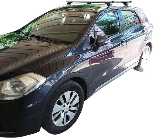 Nordrive Μπάρες Οροφής Αλουμινίου για Suzuki SX4 S-Cross 2013-2021 (Σετ με πόδια) Ασημί