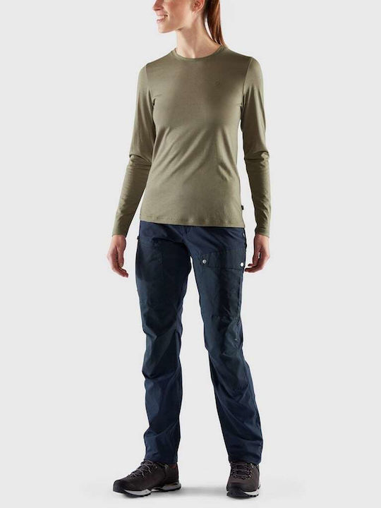 Abisko Wool Women's Blouse Long Sleeve Laurel Green