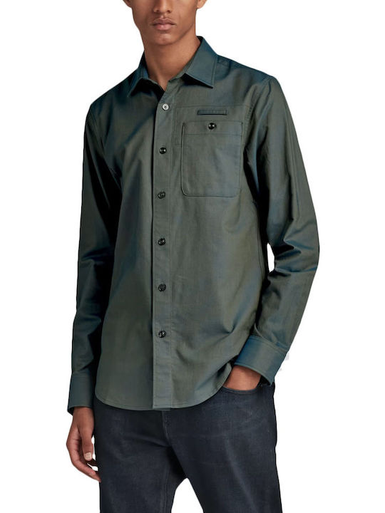 G-Star Raw Bristum 2.0 Βαμβακερό Πουκάμισο Πράσινο
