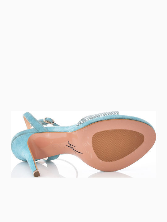 Din piele Sandale Albastre