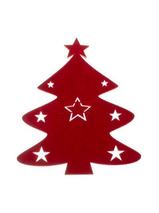 Ruhhy Set Christmas Cutlery Holders Fabric Red L20xW17cm. 12pcs