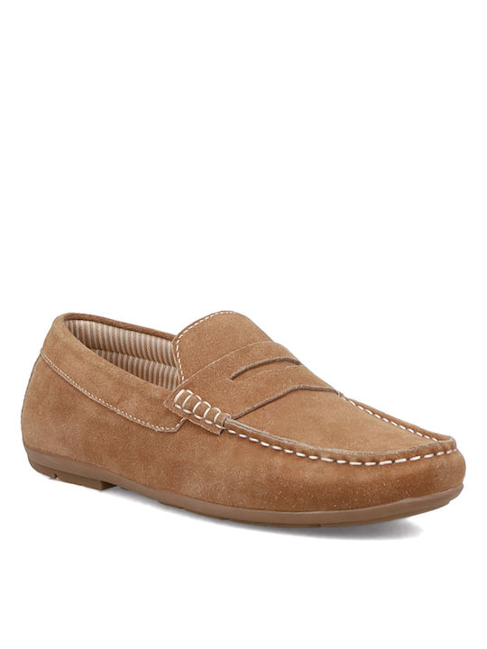 Migato Men's Leather Moccasins Brown