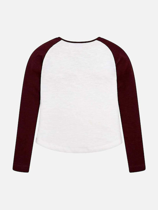 Mayoral Kids Blouse Long Sleeve Burgundy