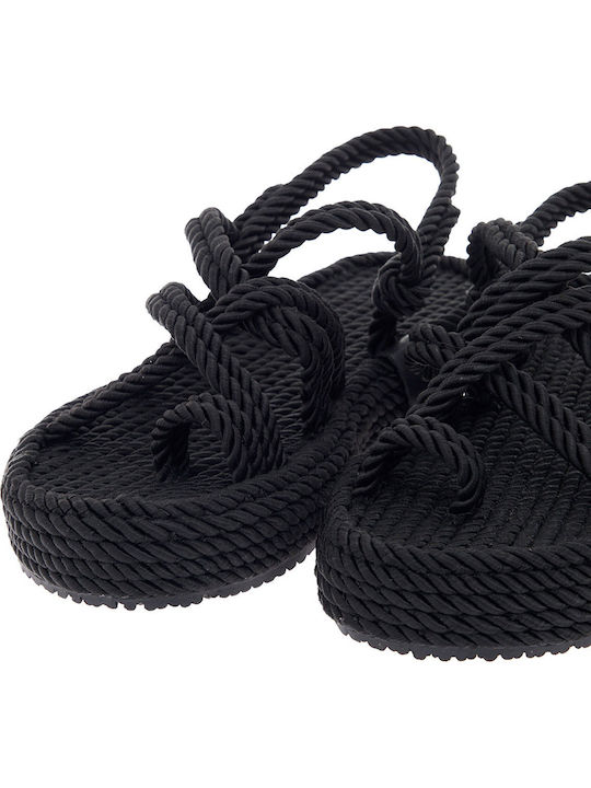 Γυναικεία Σανδάλια Flatforms Μαύρα