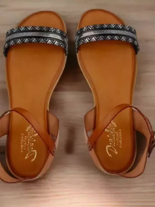 Flache Sandalen für Damen in Schwarz Farbe