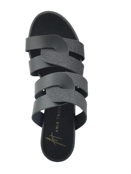 Flache Sandalen für Damen in Schwarz Farbe