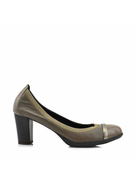 Aris Tsoubos Patent Leather Gray Medium Heels