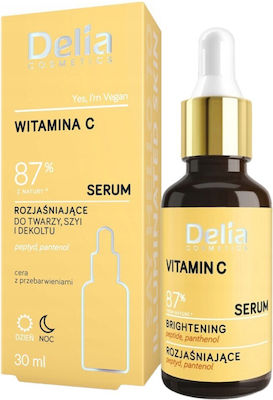 Delia Cosmetics Brightening Face Serum Suitable for All Skin Types with Vitamin C 30ml