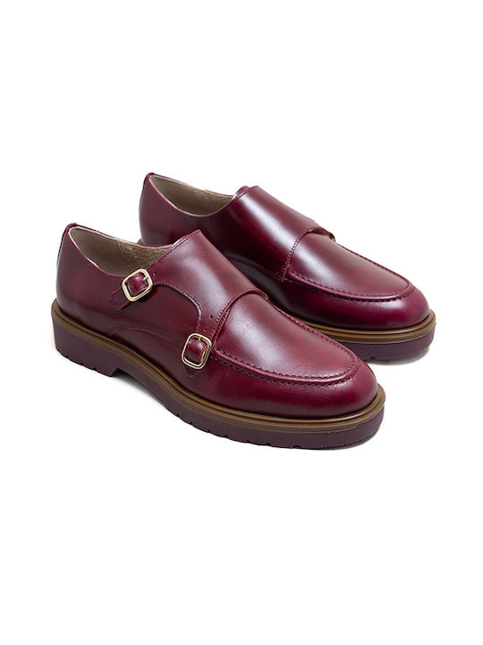 Damen Oxfords in Burgundisch Farbe