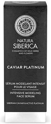 Natura Siberica Platinum Intense Modeling Moisturizing & Anti-aging Serum Face with Caviar & Vitamin C for Detoxification & Radiance 30ml