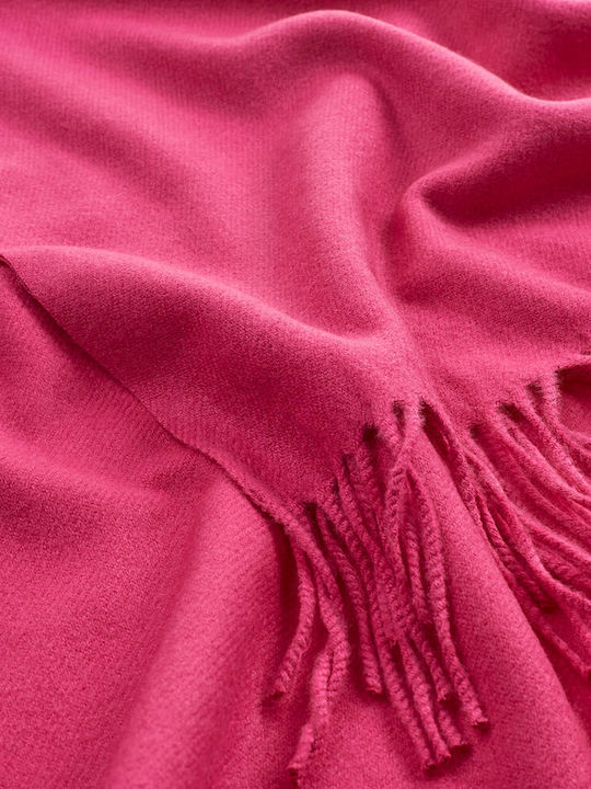 Женски шал от вълна Fuchsia