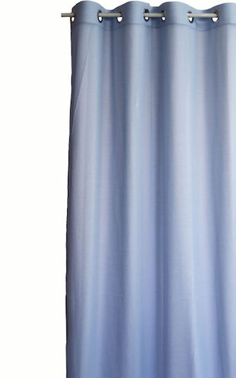 Decocraft Linenlook Grommet Curtain Light Blue 140x260cm