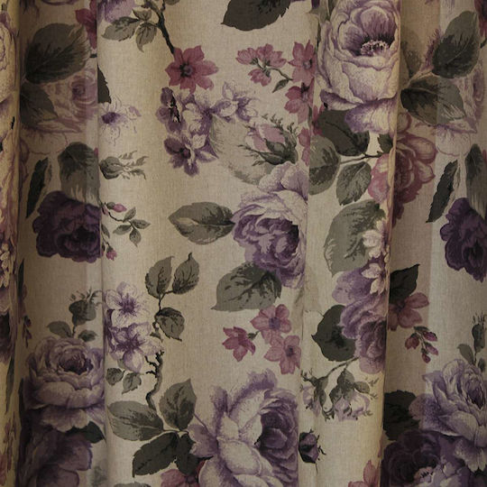 Decocraft Purple Curtain with Pencil Pleat 140x270cm