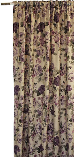 Decocraft Purple Curtain with Pencil Pleat 140x270cm