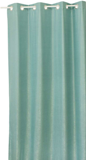 Decocraft Perdea Cu Capse Suede Turcoaz 140x260 Cm