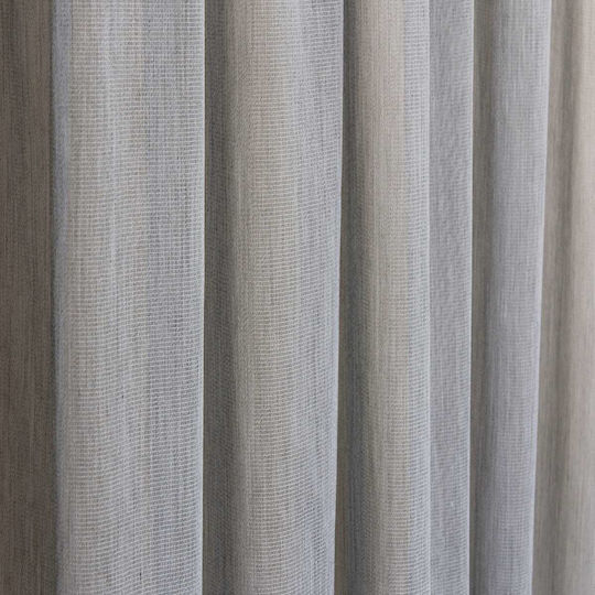 Decocraft Perdea Cu Coafură Luxnet Gri 140x270cm