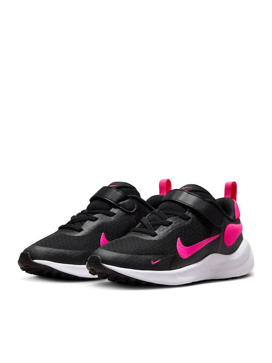 Revolution Revolution 7 Kids Sports Shoes Running with Hoop & Loop Closure Black