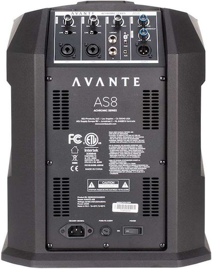 Avante AS8 Σετ με Αυτοενισχυόμενα PA говорители 250W με Woofer 8" 35x43x201εκ. σε Черен Χρώμα