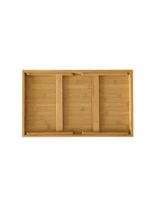 KING Hoff Bamboo Rectangular Bed Tray made of Bamboo with Handles in Beige Color 50x30x7cm KH-1502 1pcs