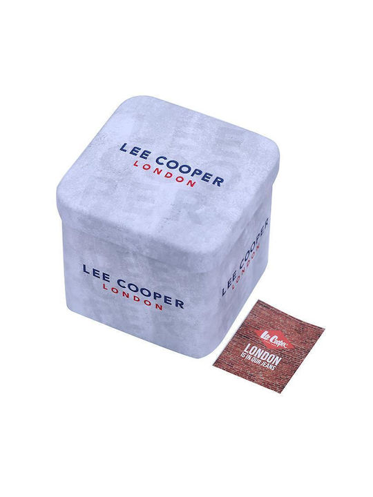 Lee Cooper Ρολόι Μπαταρίας με Μαύρο Μεταλλικό Μπρασελέ