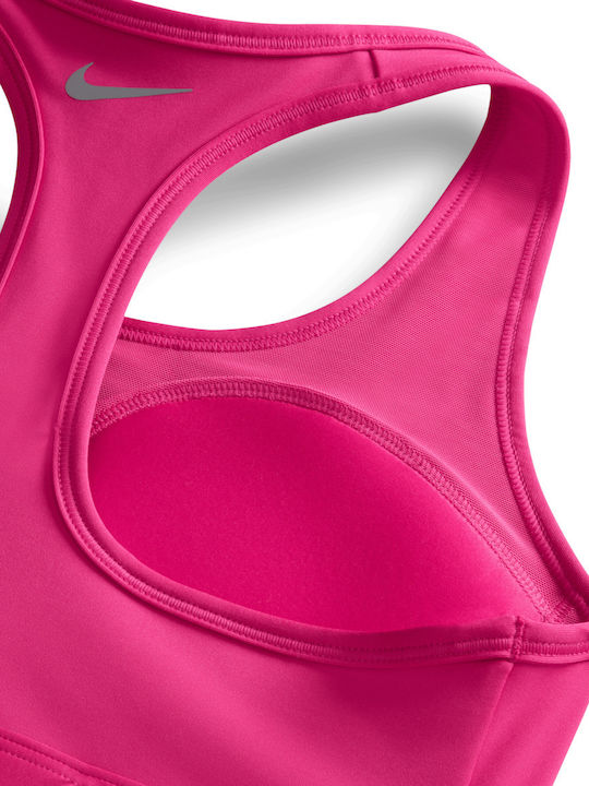 Nike Dri-Fit Swoosh Γυναικείο Αθλητικό Μπουστάκι Fireberry/Red Stardust/Purple Ink με Επένδυση & Ελαφριά Ενίσχυση