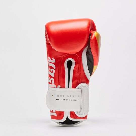 Leone 1947 Boxhandschuhe Leder für Kampf Rot