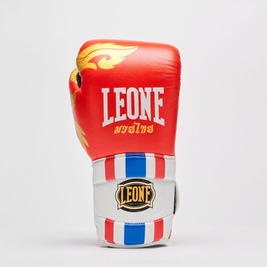 Leone 1947 Boxhandschuhe Leder für Kampf Rot