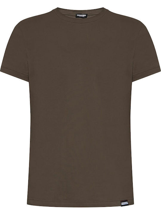 Men's Undershirt Short-sleeved in Green Color