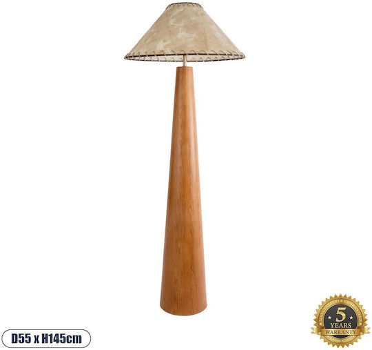 GloboStar Maspalomas Floor Lamp H145xW55cm. with Socket for Bulb E27 Beige