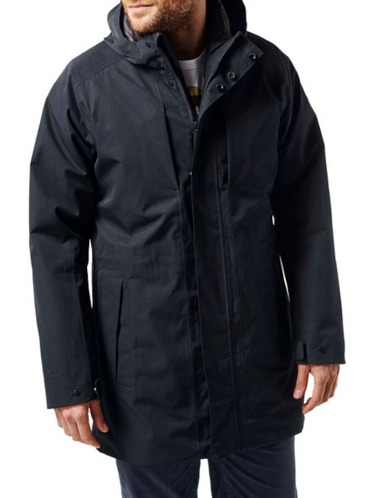 Craghoppers Ärmellos Herren Winter Jacke Lässig Wasserdicht und winddicht ΜΑΥΡΟ