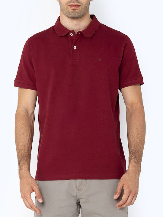 The Bostonians Men's Short Sleeve Blouse Polo Bordeux