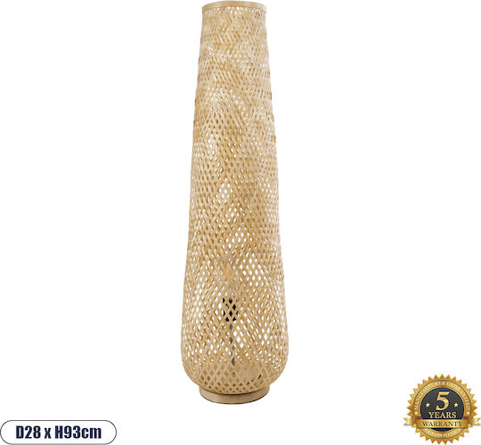 GloboStar Mamizu Floor Lamp H93xW28cm. with Socket for Bulb E27 Beige