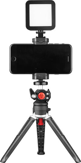 Yenkee Selfie Stick Cell Phone Tripod Bluetooth with Lighting Black
